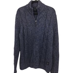 Calvin Klein Jeans 90s Y2K Preppy Zip Chunky Classic Old Money Zip Cardigan L